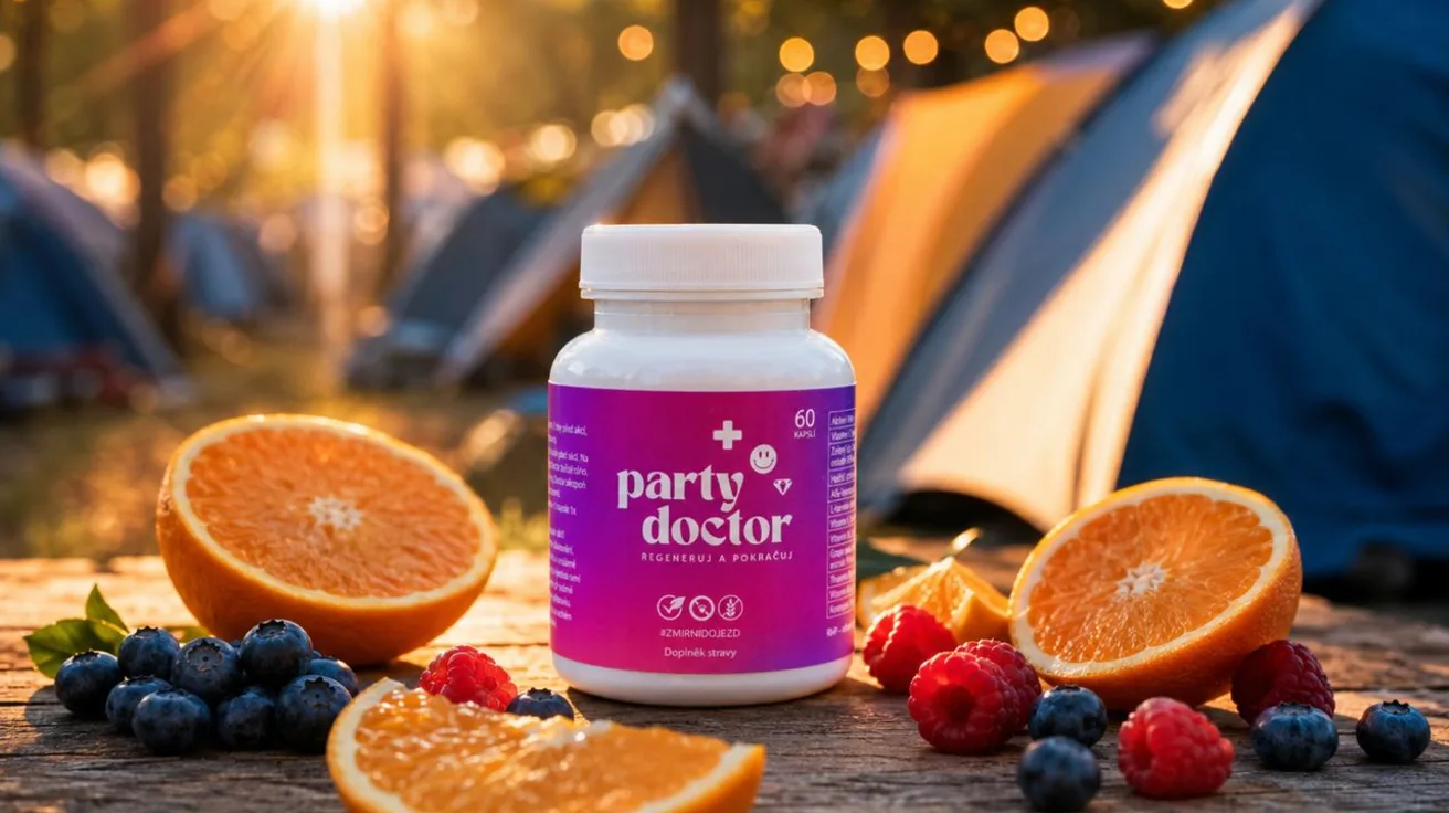 Vitamíny a čerstvé ovoce na festivalovém campingu