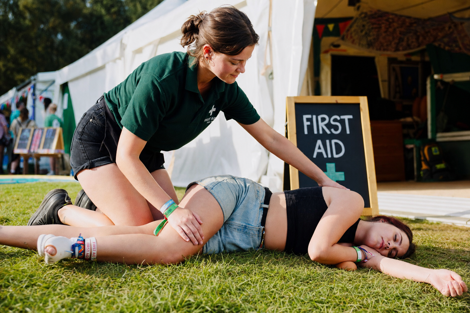 Stabilizovaná poloha - první pomoc na festivalu
